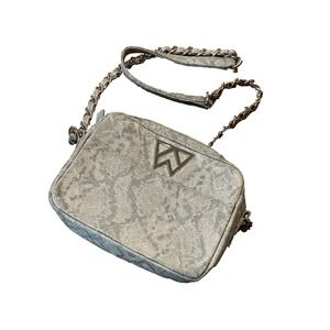 Kelly Wynne MINGLE MINGLE MINI CROSSBODY Grey Python Italian Leather Bag